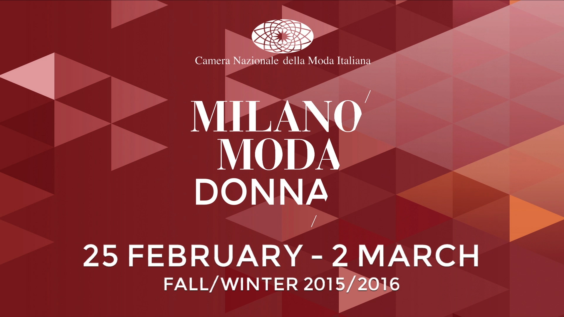 Milano Moda Donna Fall/Winter 2015/2016 Camera Nazionale della Moda Italiana